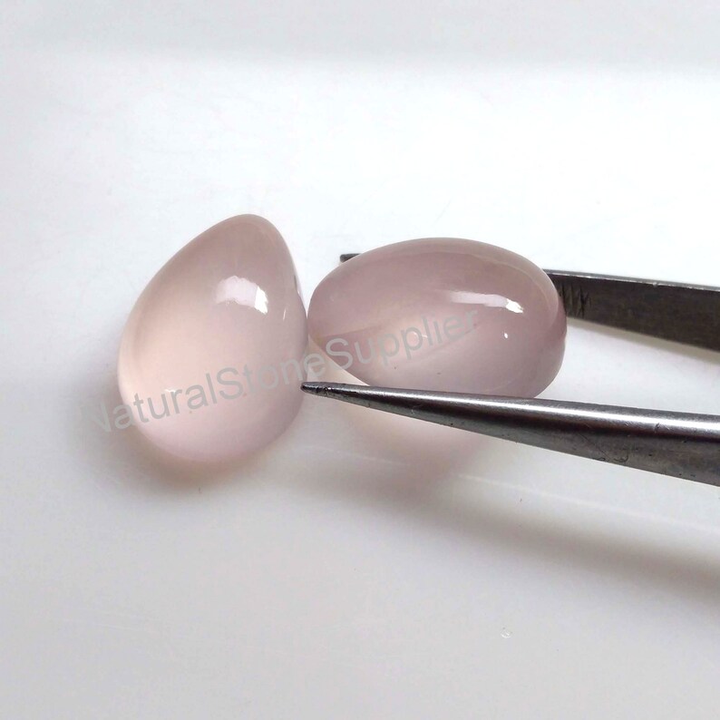 4X6 mm To 13X18 mm Size Rose Quartz Cabochon Wholesale Loose Rose Quartz Gemstone Supplier Natural Rose Quartz Pear Cabochon