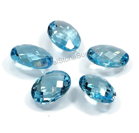 SWISS BLUE TOPAZ 12 MM SQUARE CUT AAA ALL NATURAL