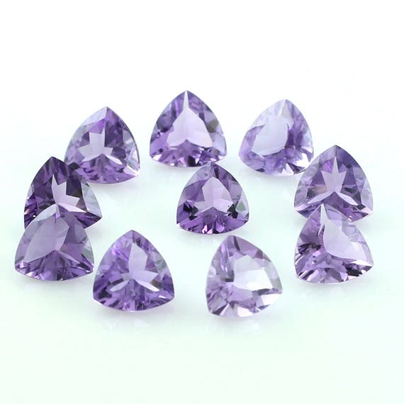 Loose Faceted Gemstone 9mm Heart Cut Natural Amethyst Calibrated A+