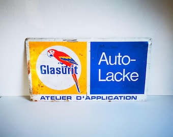 Affiche vintage de peinture automatique Glasurit