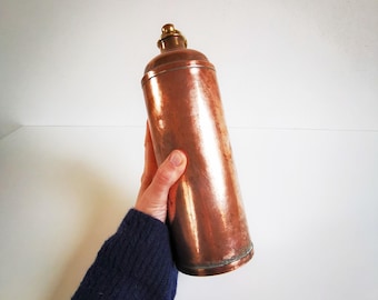 Bouillotte en cuivre et laiton des années 1920