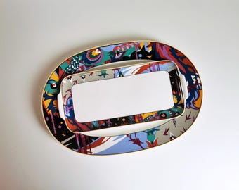 assiette / plateau de service vintage Villeroy Boch série 90 Thunderbird des années 90