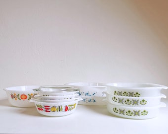 Vintage Schott Mayence Jena plat à four / cocotte / bol en verre