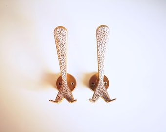 Paire de patères murales rockabilly vintage des années 50