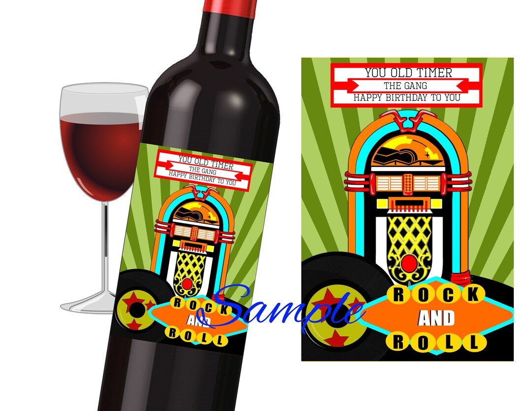 PRINTABLE Birthday Label, Retro JUKEBOX Style Label, Download, Print ...