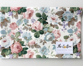 English Garden Roses cream /& beige floral 5 piece fat quarter bundle 100/% cotton