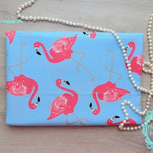 Flamingo cotton fabric,pink flamingo fabric,Regatta Flamingos,Tropical fabric,nursery fabric,birds fabric,Quilting Fabric,Fabric by the Yard