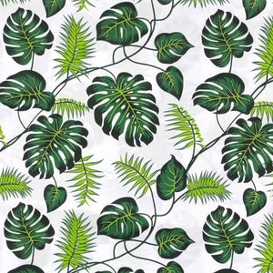 Tropical fabric, Palm Leaves Fabric, jungle Fabric, Leaf Fabric, Cotton Fabric By The Yard, Green fabric,nursery, quilting, Palm Tree fabric