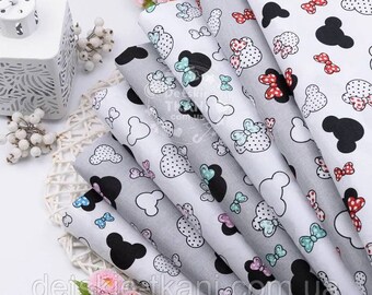Mickey Mouse Oh Boy 39280-103 100/% Cotton Winceyette Grey