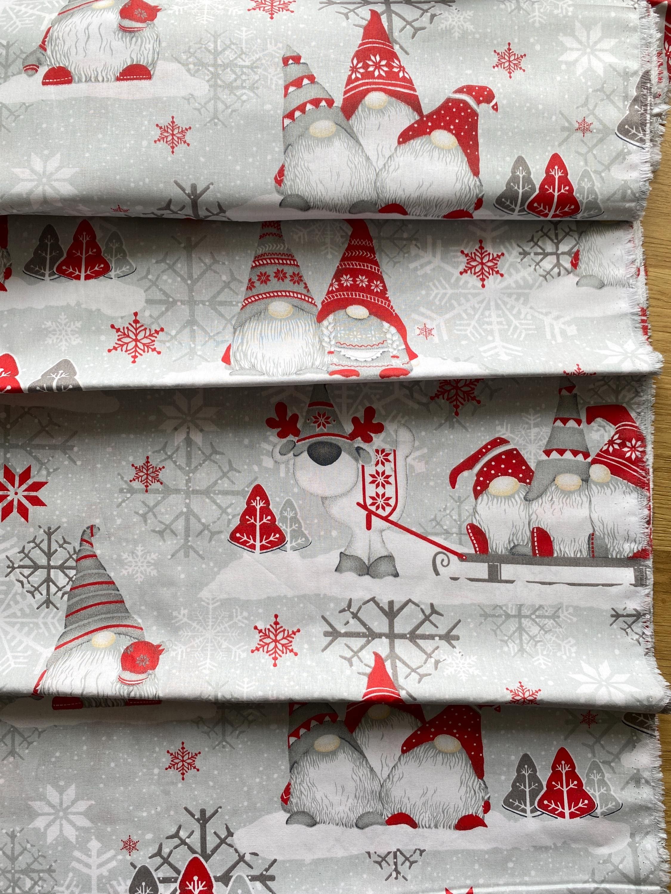 クリスマスノームコットン生地（1ヤードあたり）、ノーム生地 