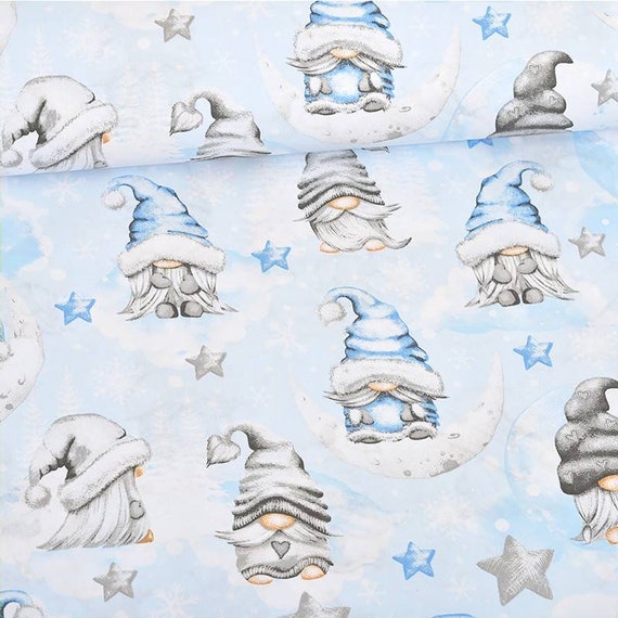 Christmas Fabric by the Yard,christmas Fabric, Christmas Gnomes  Fabric,christmas Fabric,christmas Material, Christmas Deer, Christmas Decor  