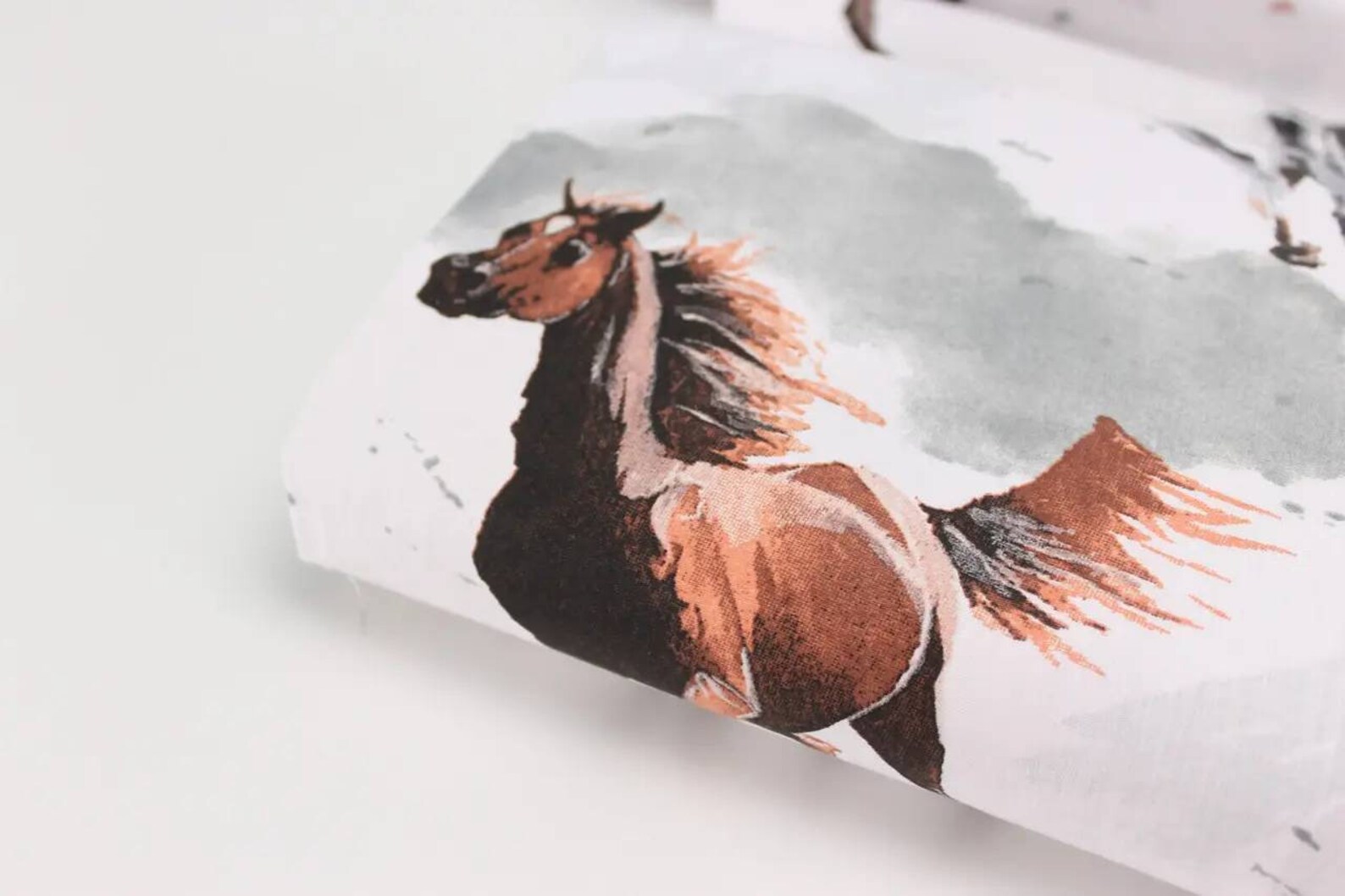Horse Cotton Fabric by the Yard Wild Horses Fabrichorses Etsy