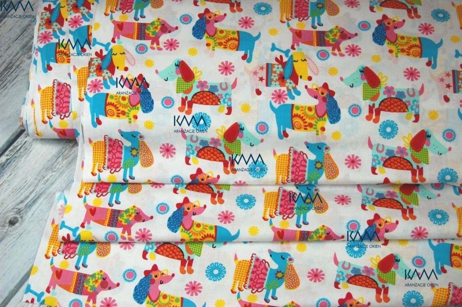 Dachshund Dog Cotton Fabric by the Yard Doxie Fabric Etsy