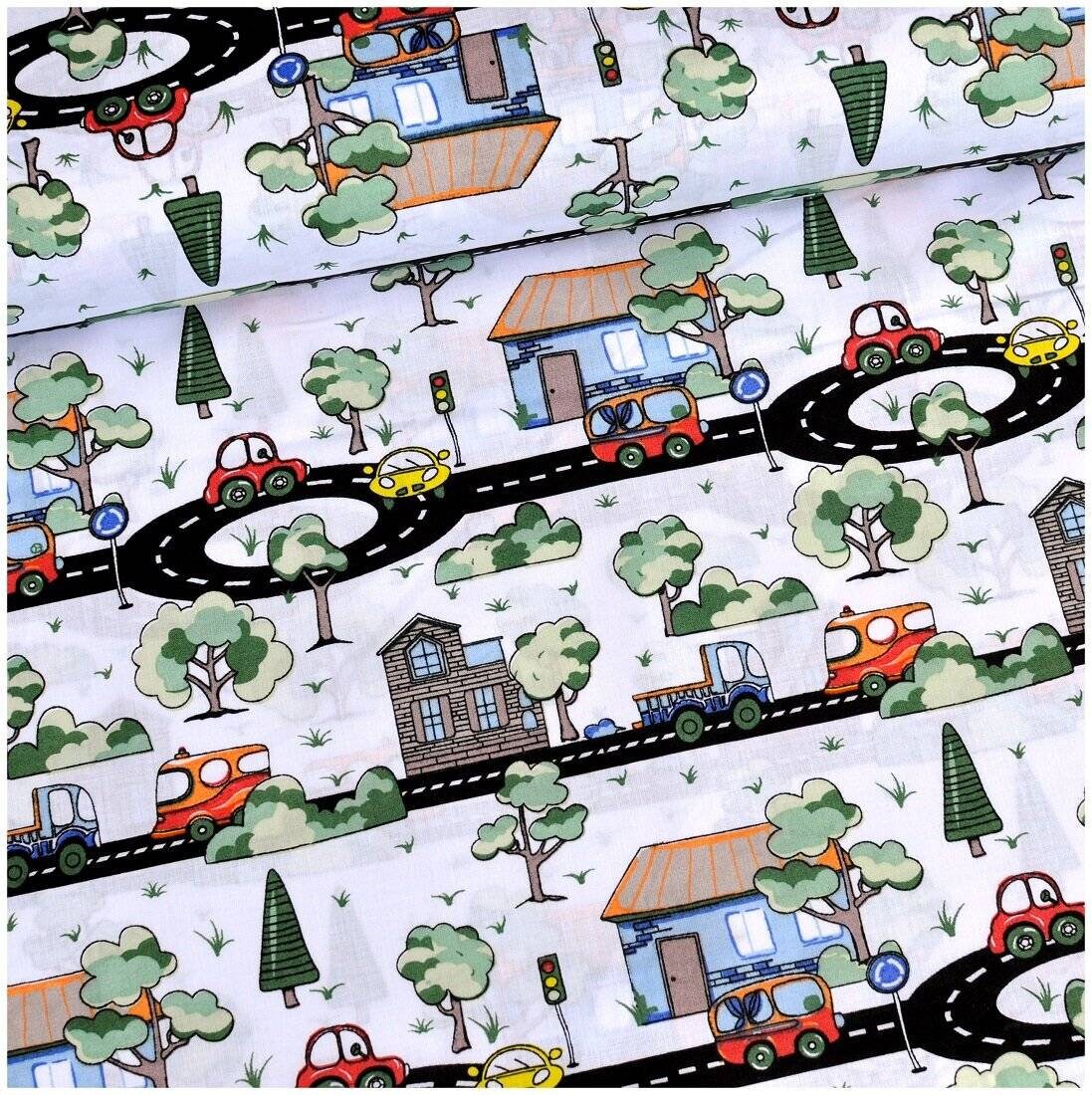 City streets Cotton Fabric By The Yard City streets kids Etsy
