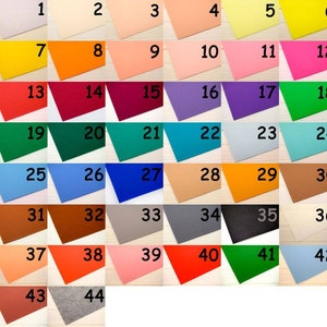 Hard Felt Sheets Stiffened Felt  7,8&quot; × 11,8&quot; ( 20×30cm) Hard Felt 1.2 mm, 44 colors Craft Felt, DIY felt, Felt Fabric, Crafting