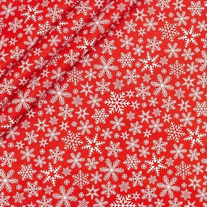 Christmas Fabric By The Yard, Snowflake fabric,Christmas ornament, Christmas print,Holiday Fabric,Quilting Fabric,Christmas gift,QUILTING