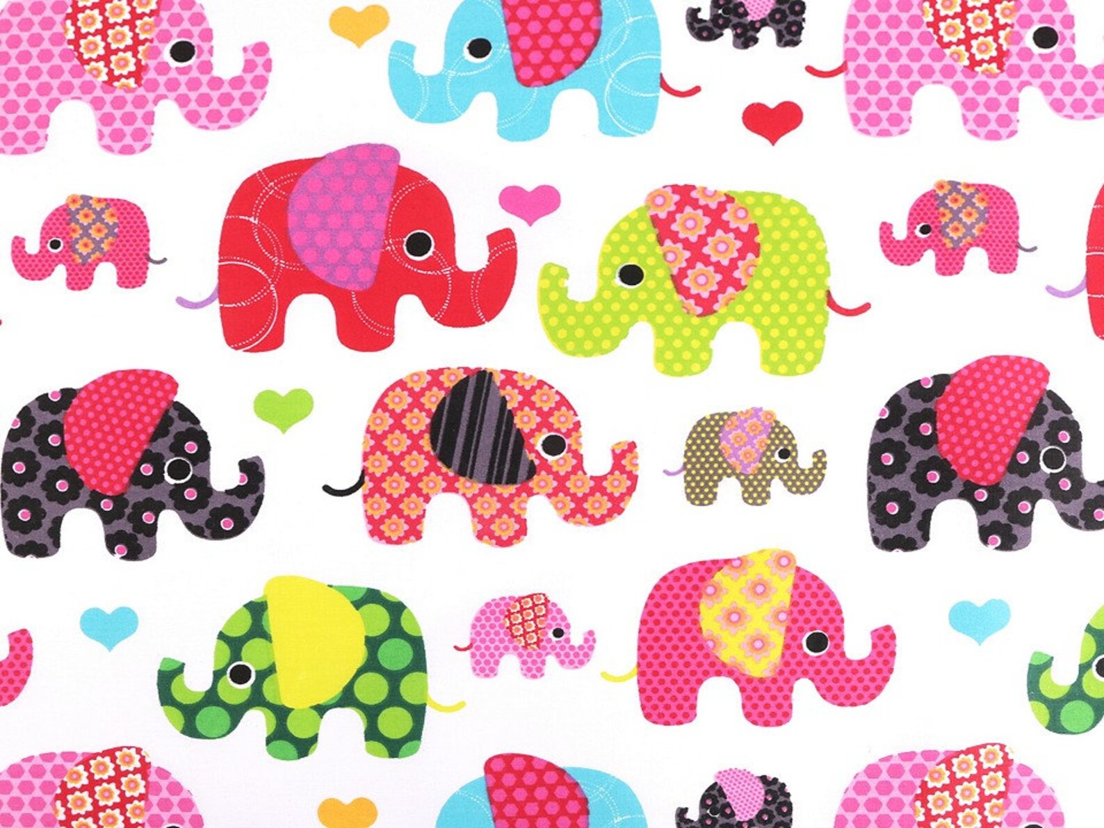 Colorful Elephant Fabricfabric by the Yard Baby Elephant Etsy