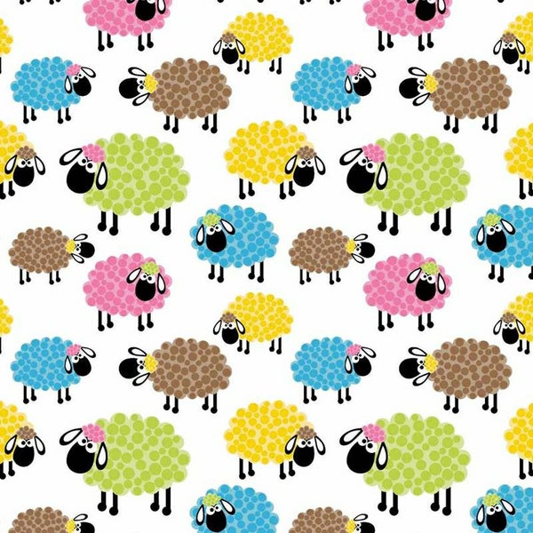 Sheepskin fabric Ram fabric sheep's fabric lamb fabric farm fabric Sewing fabric Baby fabric  decor fabric Quilting fabric nursery fabric