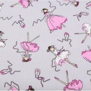 Ballerinas Cotton Fabric for girls,100% cotton,pointe fabric,Ballet Fabric,Dance Fabric,nursery fabric,Quilting Fabric,Fabric by the Yard
