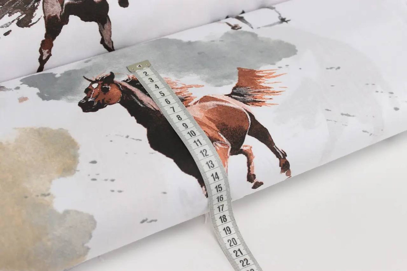 Horse Cotton Fabric by the Yard Wild Horses Fabrichorses Etsy