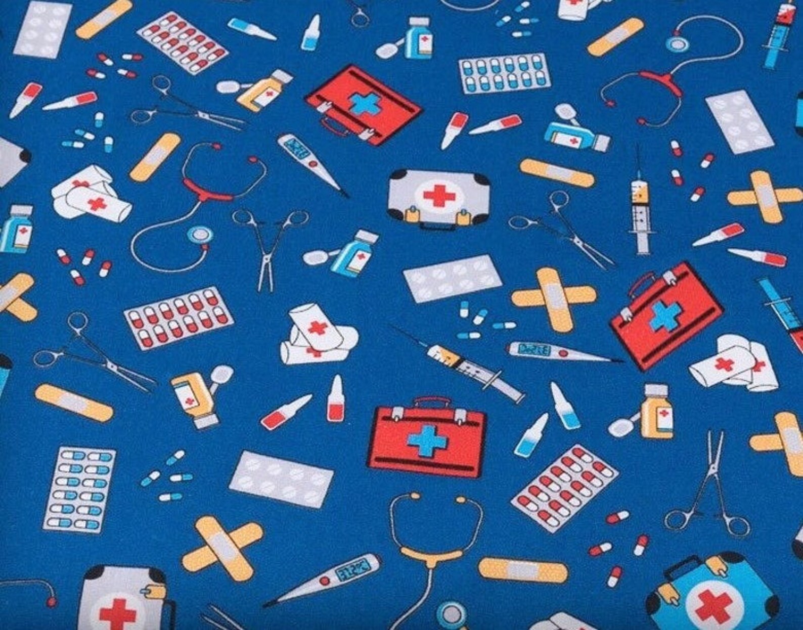 Nurses and Doctors Cotton Fabric Medical Fabric Nurses Care Etsy