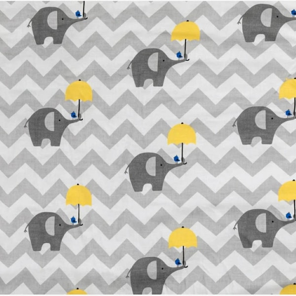 Elephant Fabric,Elephant Fabric by the Yard,Girls Fabric,Boys Fabric,baby Fabric,zigzag Fabric,Nursery Fabric,baby quilt fabric,shewron