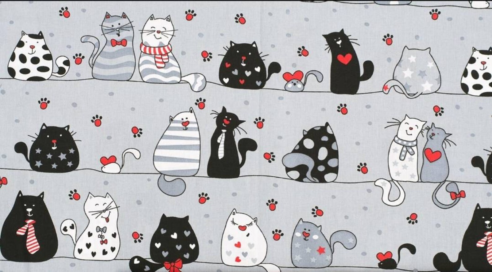 Cat Fabric by the Yard Cotton Fabric Cat Print Baby Fabric Etsy