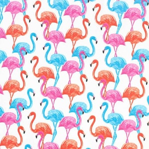 Flamingo cotton fabric by the Yard,pink flamingo fabric,Quilting Cotton,Tropical Bird Fabric,Tropical Print,baby girl fabric,quilt fabric