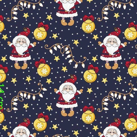 Christmas Fabric by the Yard,christmas Cotton Fabric, Santa Fabric