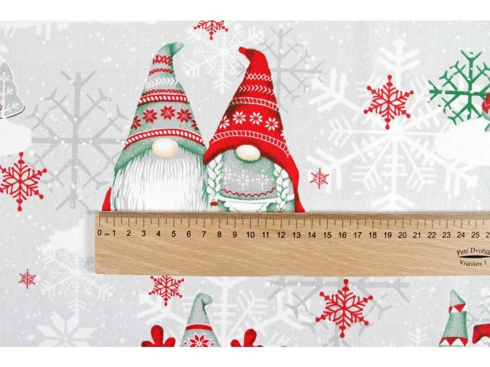 Gnomes Cotton Fabric by the Yard Christmas Fabric Etsy