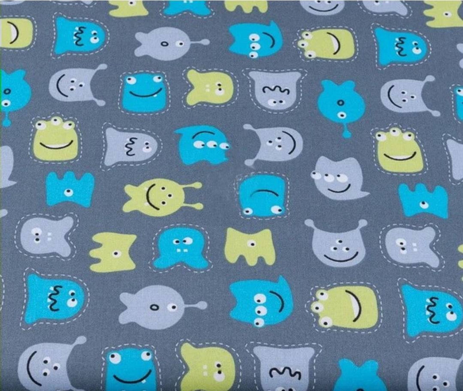 Monsters Cotton Fabric Baby Boys Fabric nursery Fabric Etsy