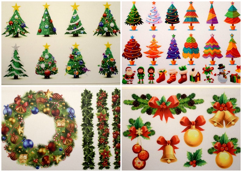 Christmas tree toy on felt,Christmas felt,Felt Sheets,Holiday Felt,Printed Felt Fabric,quiet book page,felt board story,quiet book,busy book
