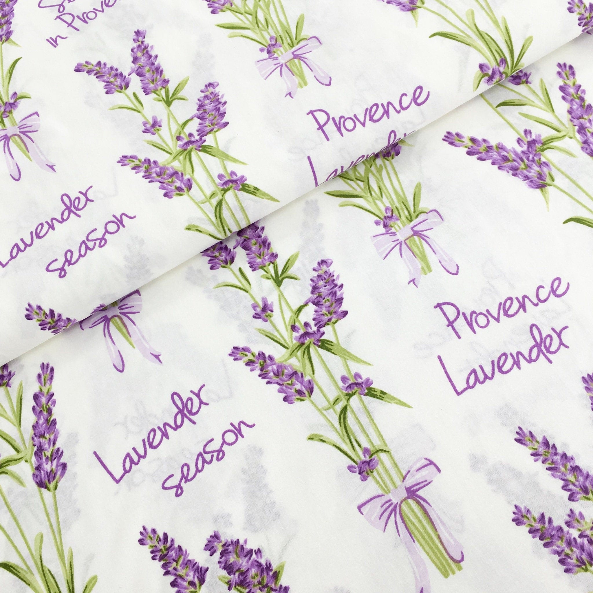 Lavender Fabricflowers Cotton Fabric by the Yardprovence Etsy