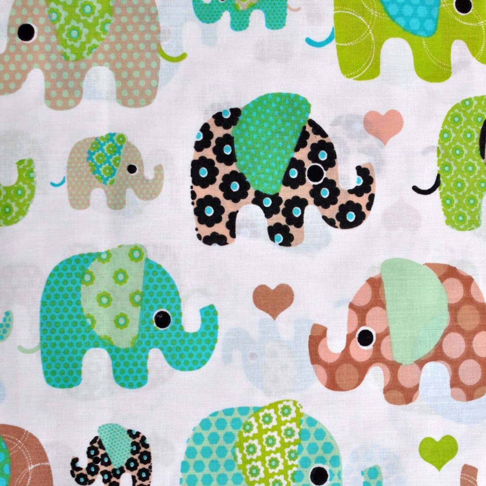 Colorful Elephant Fabric Fabric by the yard Baby Elephant Etsy