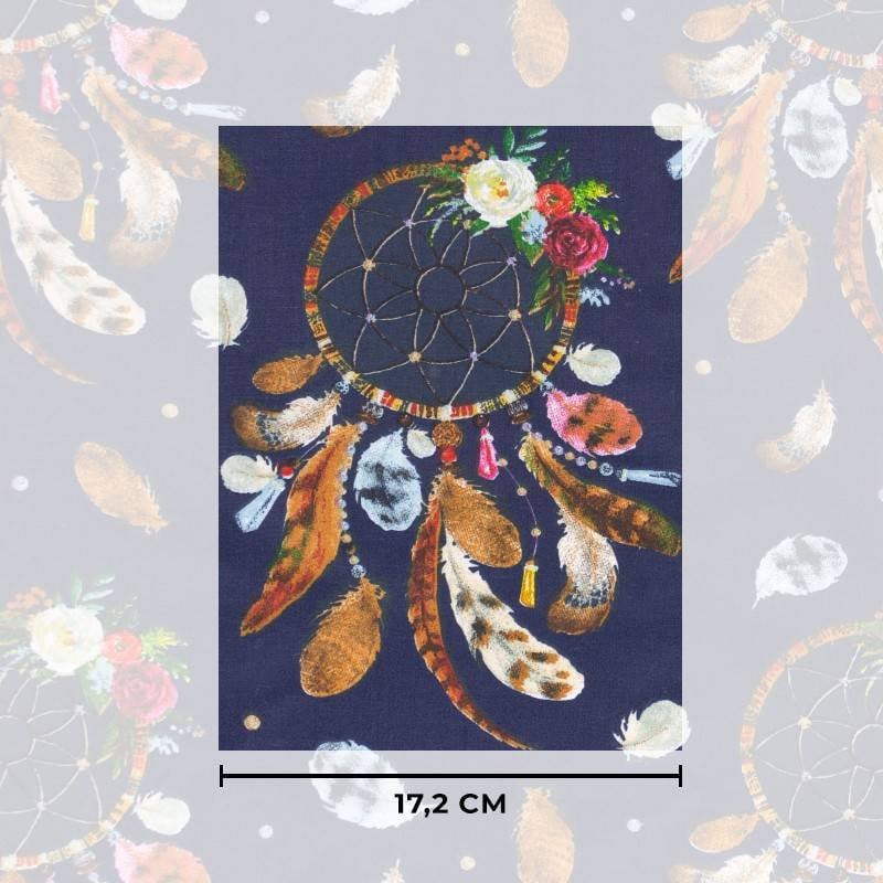 Dreamcatcher cotton Fabric By The Yard Boho Dream Catcher Etsy