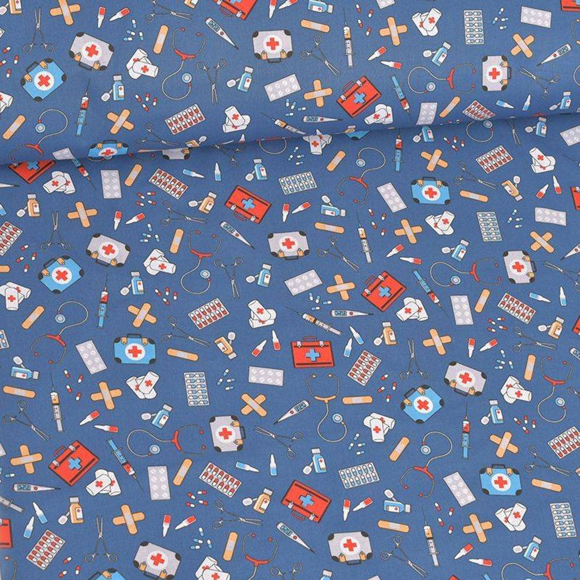 Nurses and Doctors Cotton Fabric Medical Fabric Nurses Care Etsy