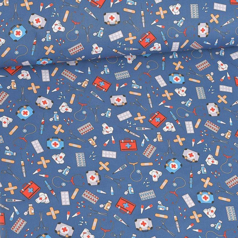 Nurses and Doctors Cotton Fabric Medical Fabric Nurses Care Etsy