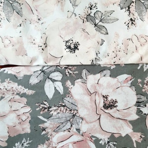 Pink Rose Flower fabric,Girl Nursery Decor Cotton Fabric By The Yard,Baby Girls Flower Fabric,Flower Fabric,watercolor Flower,crib bedding