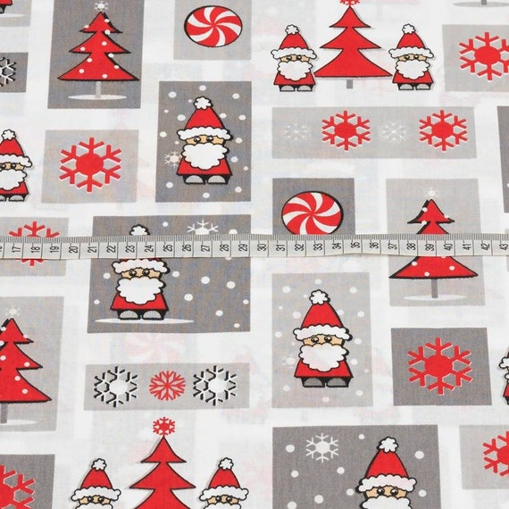 Christmas Fabric by the Yard,christmas Cotton Fabric, Santa Fabric,happy  Holiday Cotton,christmas Material,winter Fabric, New Year, Claus 