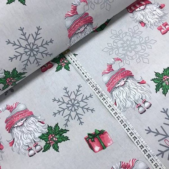 Christmas Fabric by the Yard,christmas Fabric, Christmas Gnomes