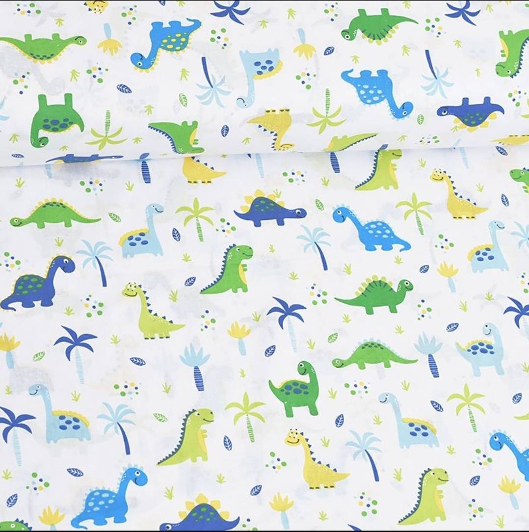 Dino Fabric Dinosaur cotton Fabric Dinosaur Print Fabric | Etsy