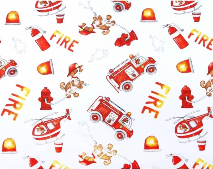 Firefighter Fabric Firefighter Helmet and Axe on Grey by ...