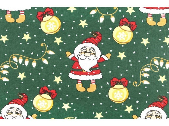 Christmas Fabric by the Yard,christmas Cotton Fabric, Santa  Fabric,christmas Cotton,happy Holidays Cotton,christmas Material,winter  Fabric 