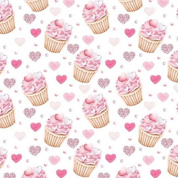 Sweets Cotton Fabric,Cup Cake Fabric,birthday fabric,Muffins Fabric,Dessert Fabric,cupcakes Fabric by the yard,baby fabric,nursery fabric