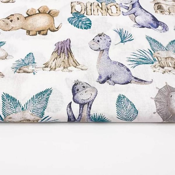 Dinosaurier Baumwolle Stoff Dinoswelt, Dinosaurier Stoffe