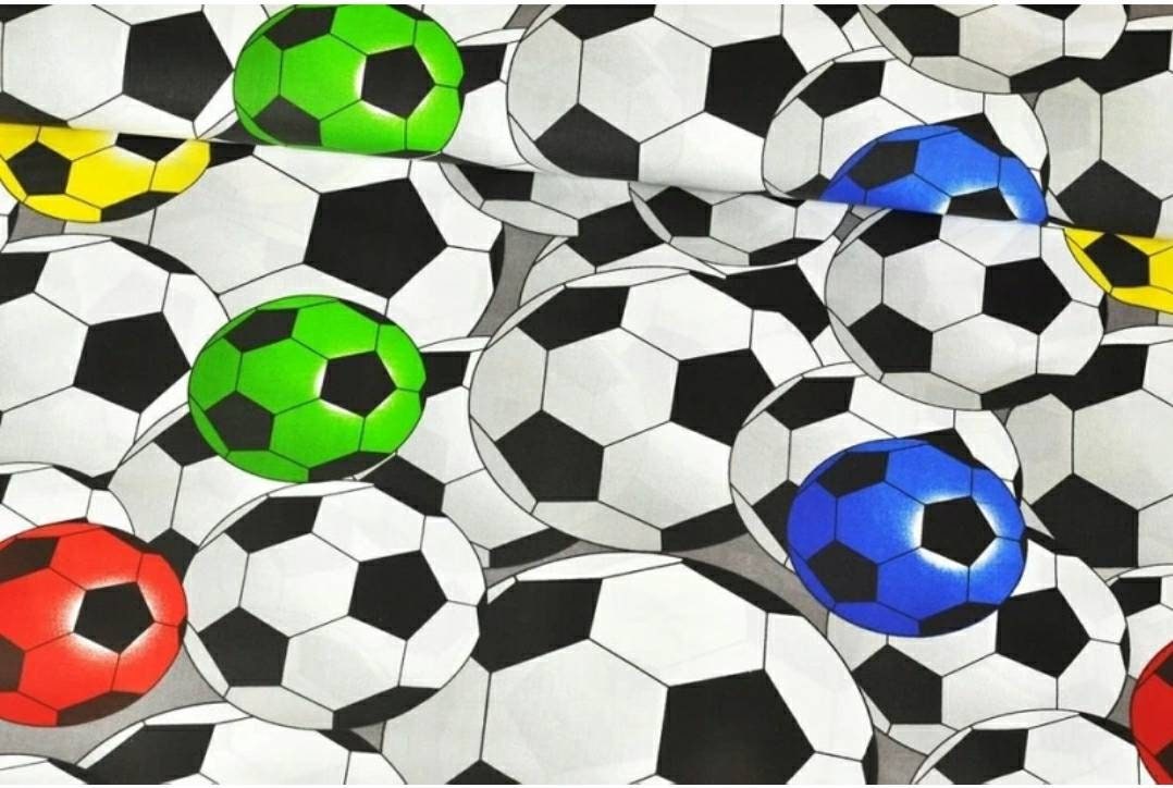 Soccer Fabric Soccer Ball Fabric Sports Fabric Cotton Etsy