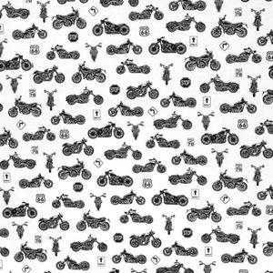 Bicycles fabric,Bicycles Black And White Fabric,Motorcycle Fabric,Vintage Motorcycle,Boys Fabric,Cotton Fabric by the yard,fat quarter,scrib