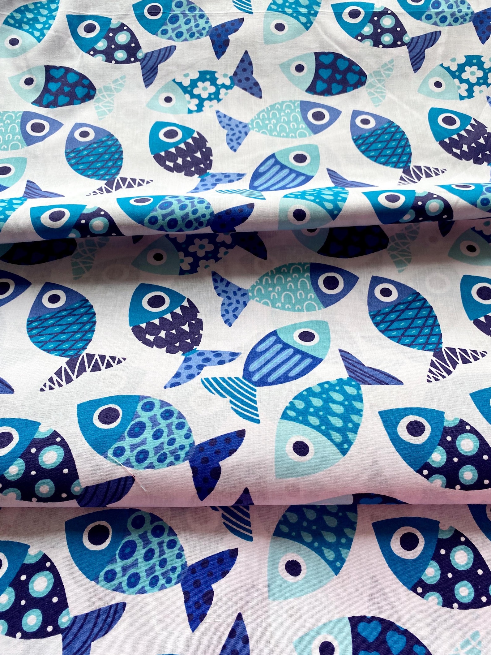 Cloth Fish Fish Fabric, Fish Fabric by the Yard,modern Nautical Ocean Fabric ...