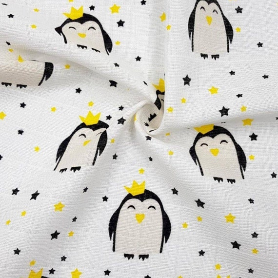 Fleece Fabric Pinguin Sweatstoff ORGANIC FRENCH TERRY PINGUIN, 22,95 €