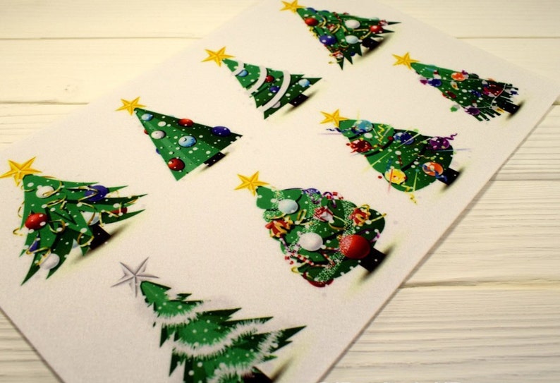 Christmas tree toy on felt,Christmas felt,Felt Sheets,Holiday Felt,Printed Felt Fabric,quiet book page,felt board story,quiet book,busy book